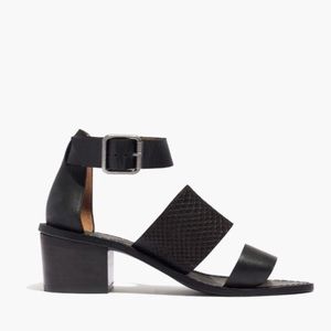 Madewell Warren Sandal in Embossed Leather